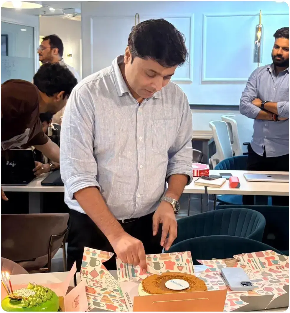 Zavo's founder, Kundan Kumar, at the Zavo office
